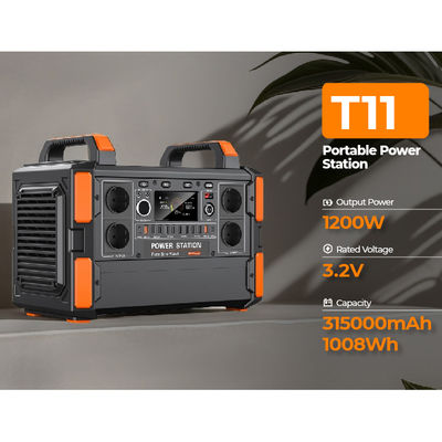 1200W Portable Power Station with 1008Wh LiFePO4 Battery and Pure Sine Wave Inverter for Outdoor Use