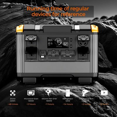 2016Wh LiFePO4 Portable Power Station with Jump Starter and Flashlight for Emergency Energy Storage