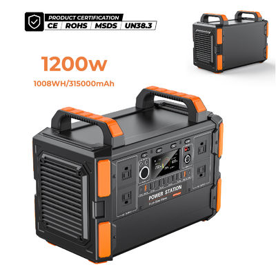LiFePO4 Battery Power Station 1200W Portable Solar Panel Power Station With MPPT Controller