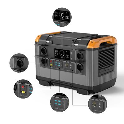 Pure Sine Wave Portable Power Station 2000W 2400W For Indoor Outdoor Emergency