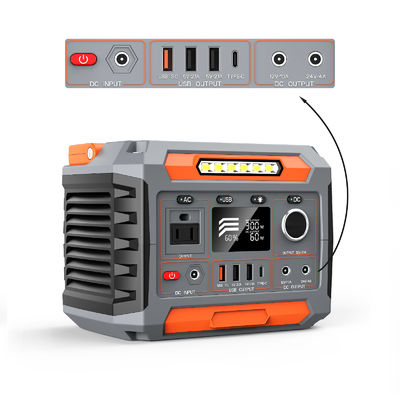 300W 270Wh Portable Solar Camping Power Station With Pure Sine Wave Inverter Lithium Ion Battery
