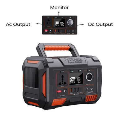 OEM 300W Portable Power Station With Solar Charging / Pure Sine Wave Inverter