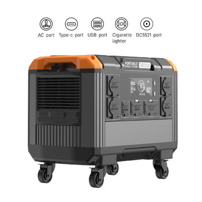 Portable Power Bank Solar Generator LiFePO4 Battery Powerstation 3000 Watt