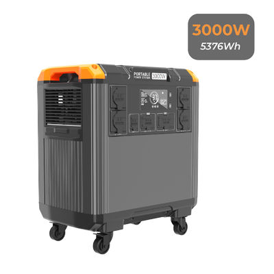 3000W Portable USB Type C DC AC Power Station With LifePO4 Battery MPPT Controller EU PLUG