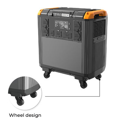 3000W Portable USB Type C DC AC Power Station With LifePO4 Battery MPPT Controller EU PLUG