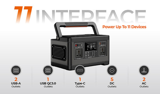 500W Solar Energy Storage Battery Portable Power Generator Multipurpose Camping Outdoor Emergency Power Supply