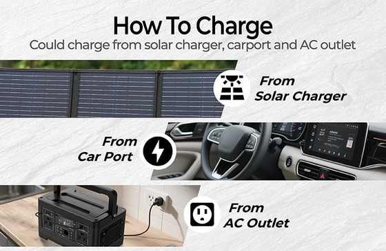 High Quality 500W 520wh Portable Power Station Lithium Battery Solar Inverter Energy Storage Battery  Power Bank With Good Price
