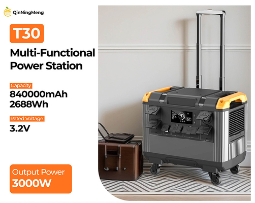 3000W 2688Wh LiFePO4 Portable Power Station with Solar Panel