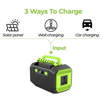 Portable 200W Outdoor Solar Power Bank Power Station Lithium Ion Battery MPPT Controller for Home Use-EU US UK Plugs Included