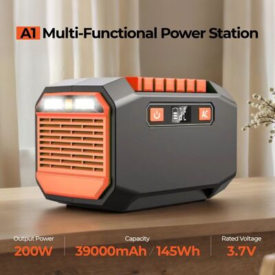 Portable 200W Multipurpose Solar Charging Lithium-Ion Battery Power Generator Camping Outdoor Emergency Power Station