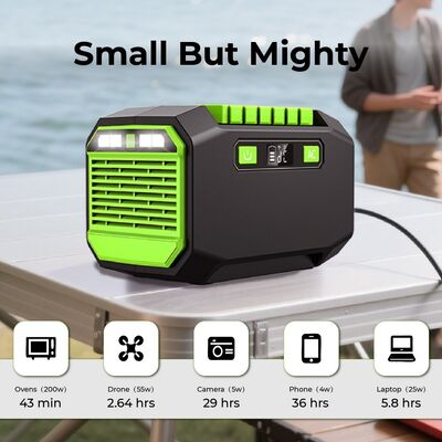 Outdoor Portable 200W Power Station Solar Charging AC 110/220V 200 Watt Emergency Power Supply for Home Camping