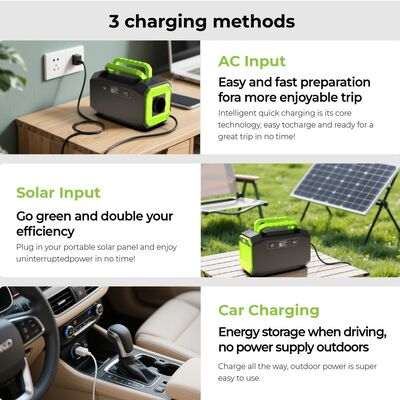Outdoor Portable 200W Power Station Solar Charging AC 110/220V 200 Watt Emergency Power Supply for Home Camping