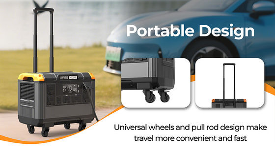Portable 2025 Solar Power Station Generator 3000W 2688Wh LiFePo4  Rated Power MPPT Controller EU US Plug Types