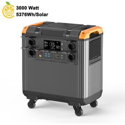 Wheeled Portable Power Station with MPPT Controller and LED Display for Outdoor Solar Charging