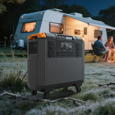3000W Portable Power Station with 5376Wh LiFePO4 Battery and 110V/230V Solar Generator for Home Backup